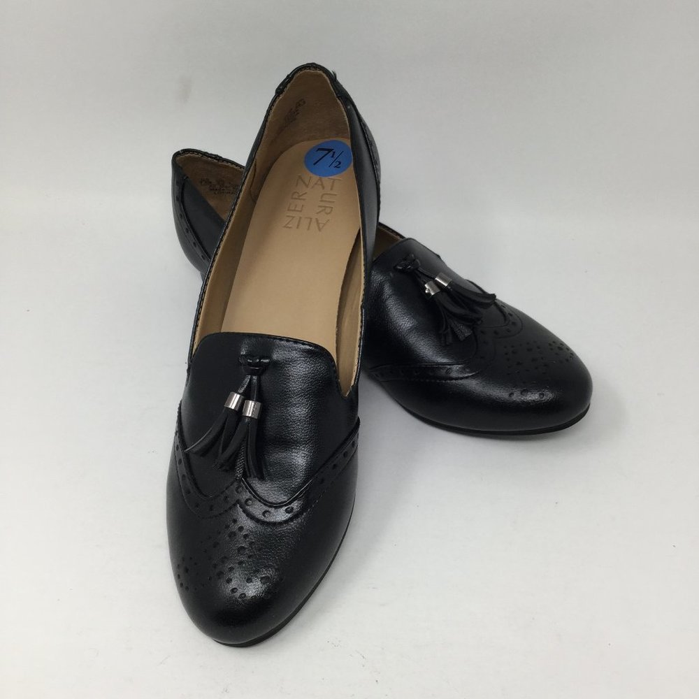 Naturalizer Loafers Women's Size 7.5 M Lorraine Comfort Black Slip On Tassel NEW